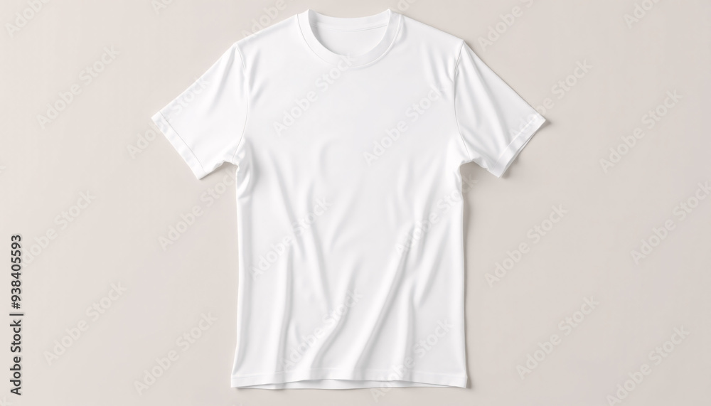 Mock up blank white T-shirt folded neatly Mock up blank white T-shirt folded neatly