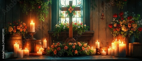 Saint Brigid's Cross Church Altar Christianity, Celtic Paganism Religion Spiritual Symbol photo