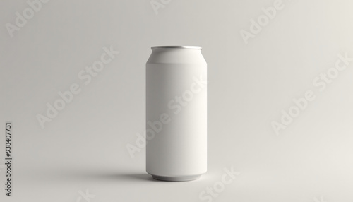 Mock up blank aluminum drink can