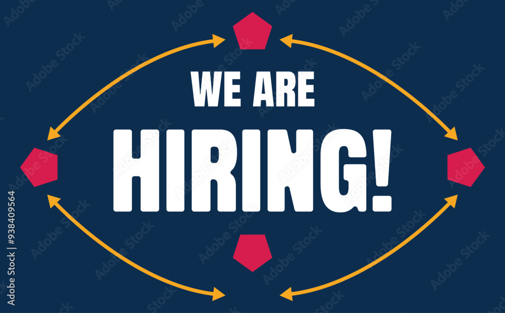 Fototapeta premium Immediate Openings Join Our Professional Team Hiring templet design