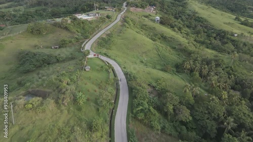 Aerial video over tourist area in Baybay City Philippines photo