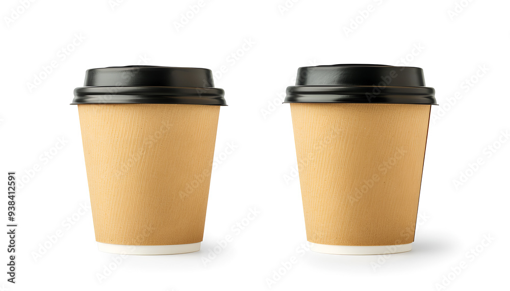 Disposable paper coffee cup isolated on white background with clipping path Disposable paper coffee cup isolated on white background with clipping path