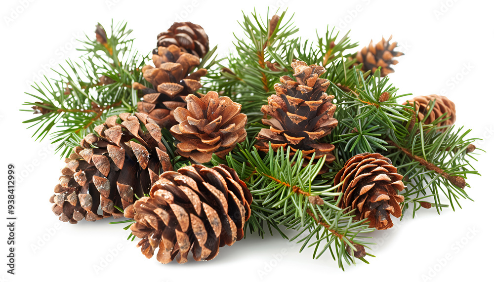 Fir cones isolated on white background closeup Fir cones isolated on white background closeup