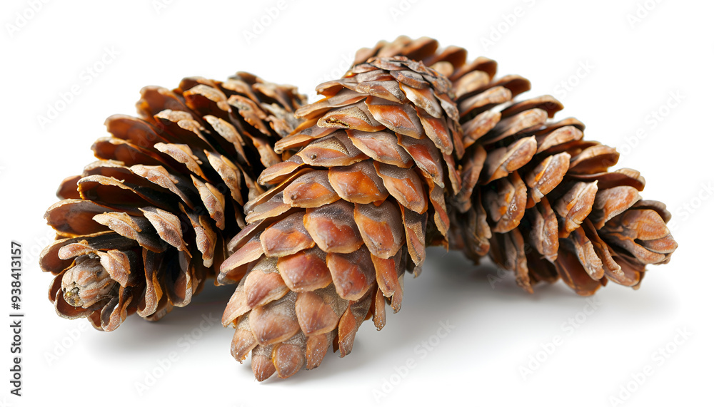Fir cones isolated on white background closeup Fir cones isolated on white background closeup