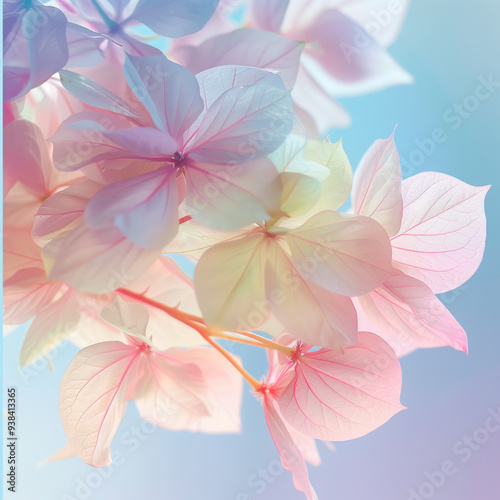 A close up of a flower with pink and yellow petals