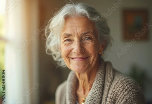 Confident Senior Woman Smiling | Elderly Female Portrait | Aging with Grace