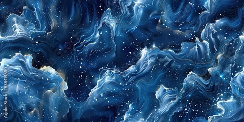 Seamless Pattern abstract natural marble multicolored ornament. Abstract pattern for design. Marbling artwork. Agate ripple pattern. Vector illustration. Eps10. Blue marble texture with gold veins. 