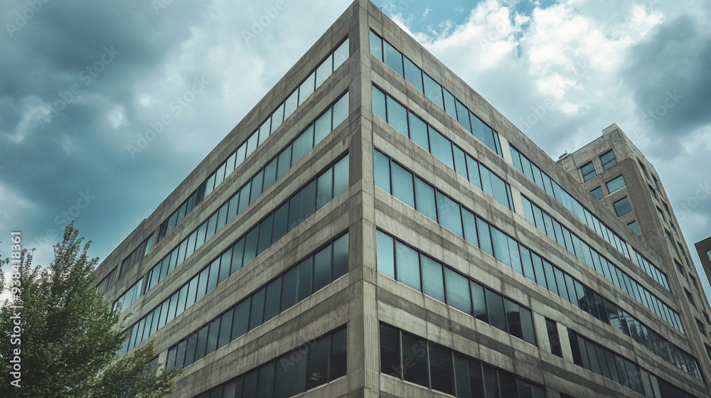 Fototapeta premium modern office building with sky