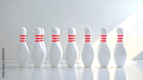 Strike Ready: Bowling Pins in Line