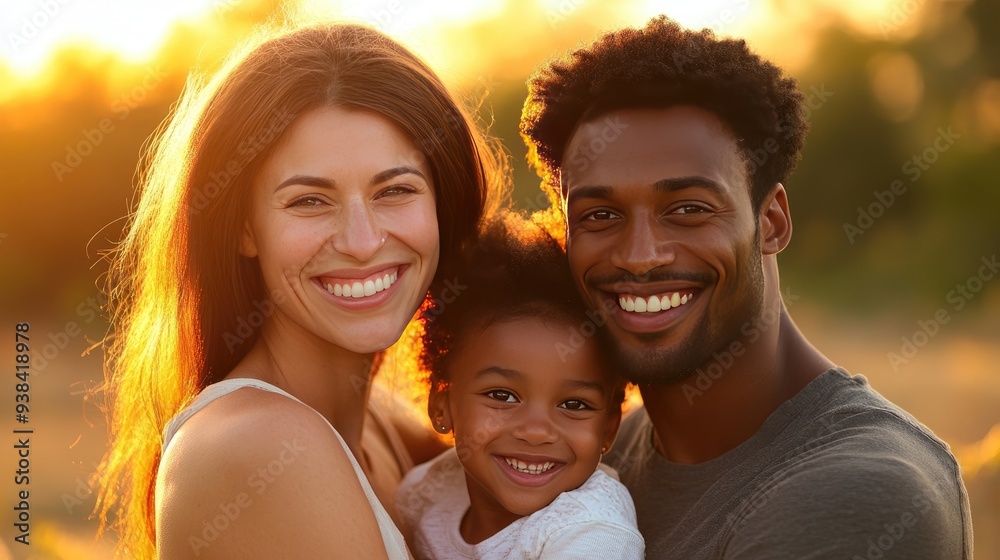 Close up portrait photo of a happy interracial family of three, mother, son and father. Power of love and beauty of diversity. Close up portrait photo of a happy interracial family of three, mother, son and father. Power of love and beauty of diversity.