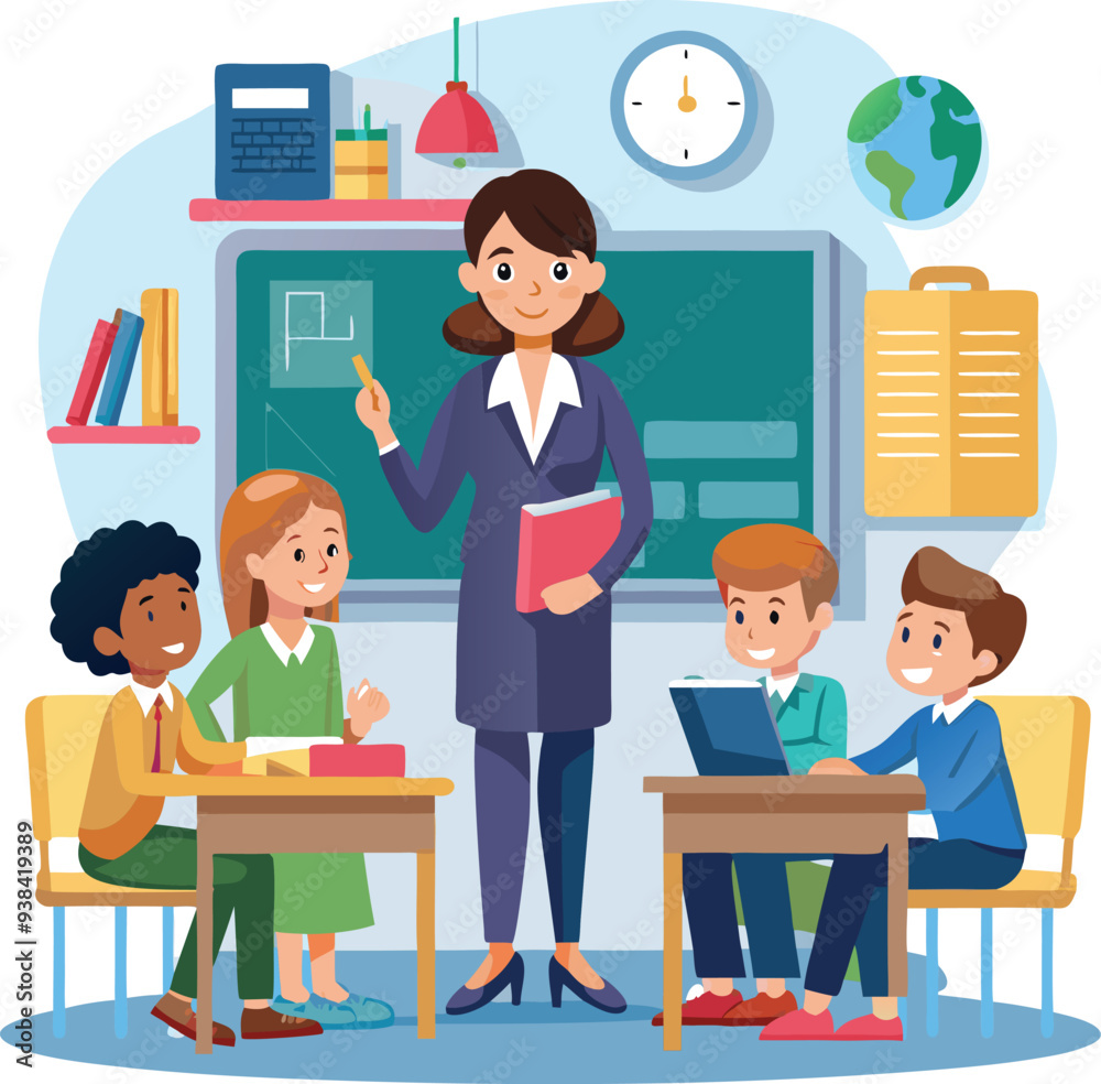 Classroom vector illustration Classroom vector illustration