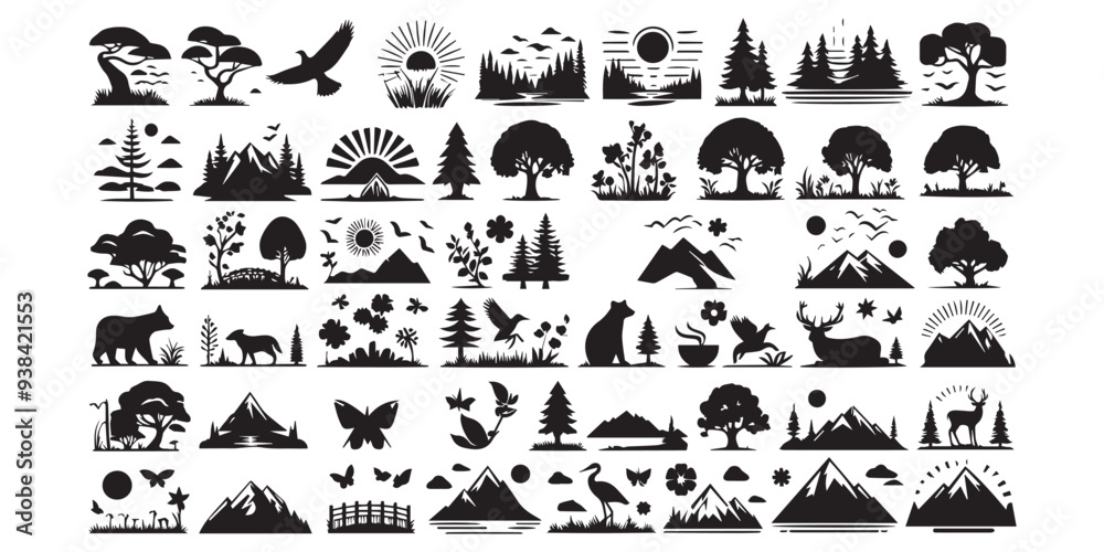 Fototapeta premium set of icons of people