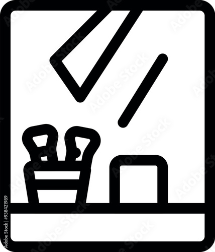 Simple icon of a claw crane arcade game trying to grab a prize