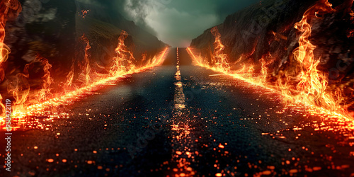 A burning road to hell