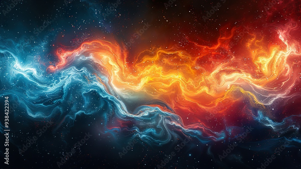 Abstract Cosmic Art: Glowing Nebulae in Vibrant Colors Abstract Cosmic Art: Glowing Nebulae in Vibrant Colors
