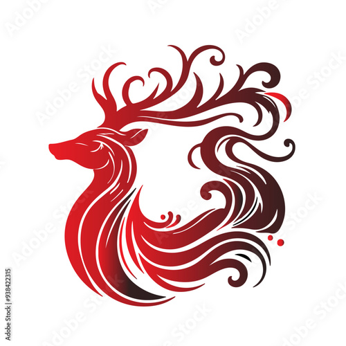 Wallpaper Mural grace in the forest deer vector title illustration vector Torontodigital.ca