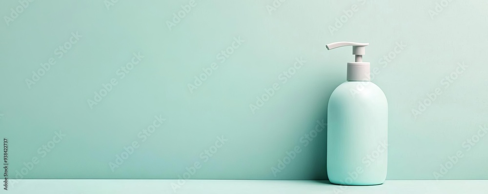 Bottle of facial foam with a sleek, minimalist design, beauty product, elegant packaging Bottle of facial foam with a sleek, minimalist design, beauty product, elegant packaging