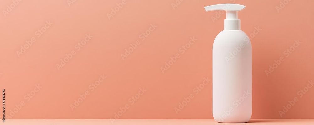 Bottle of facial foam with a sleek, matte finish, beauty product, minimalist design Bottle of facial foam with a sleek, matte finish, beauty product, minimalist design