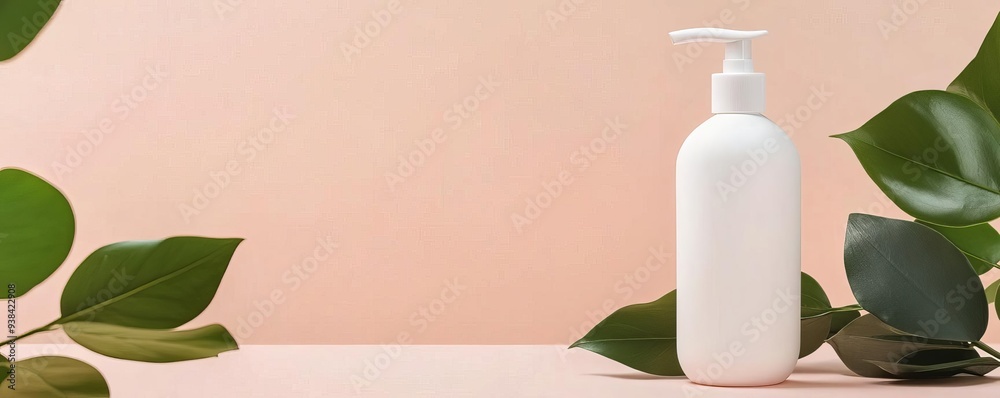 Bottle of facial foam with a matte finish and minimalist design, modern beauty, elegant packaging Bottle of facial foam with a matte finish and minimalist design, modern beauty, elegant packaging