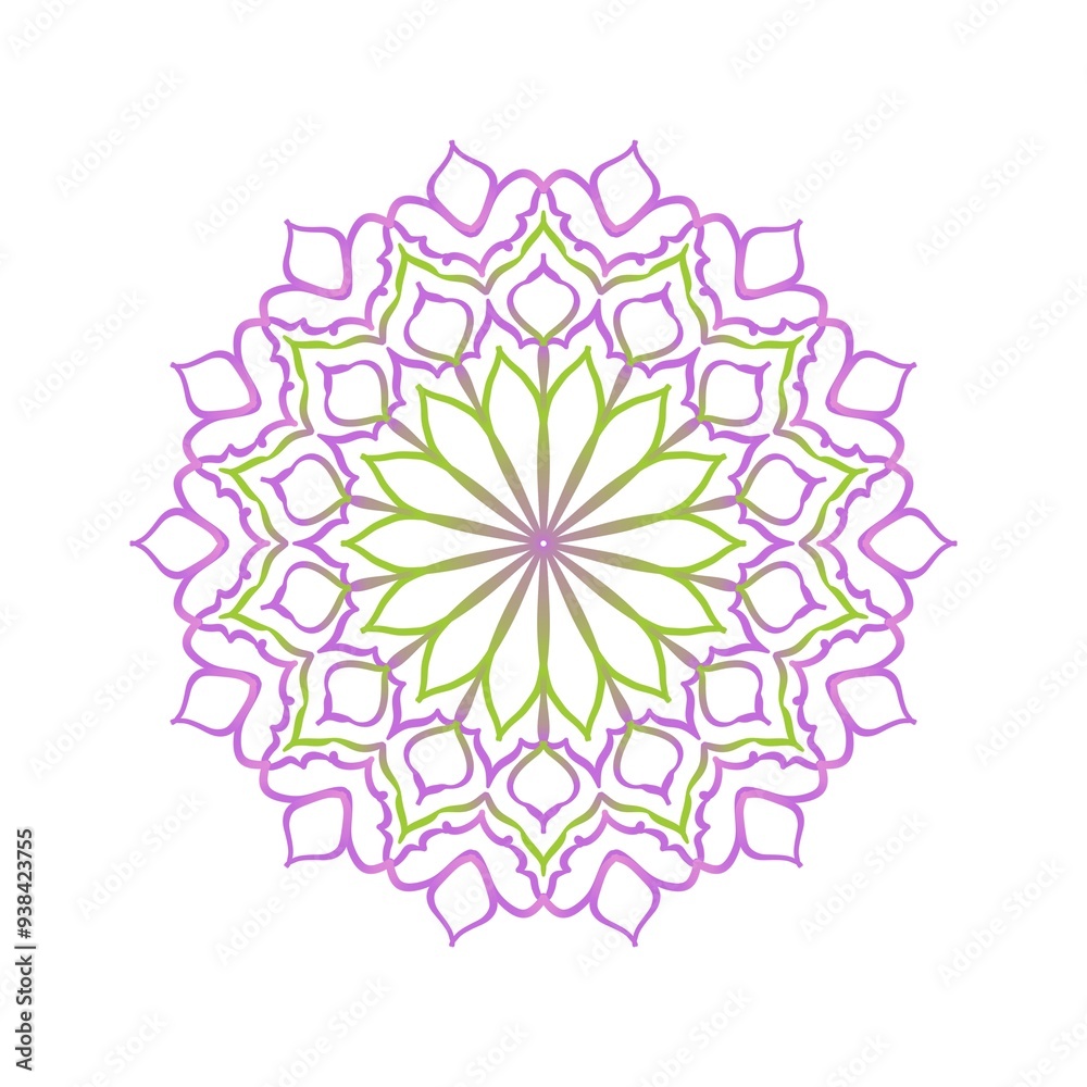 Vibrant Mandala with Bold Colors Vibrant Mandala with Bold Colors
