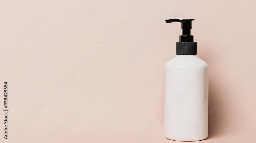 Minimalist facial foam packaging with clean lines, beauty product, elegant design