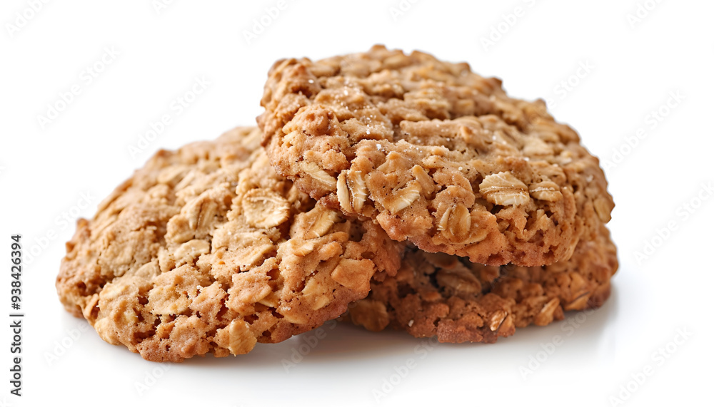 Oatmeal cookies isolated on white background Oatmeal cookies isolated on white background