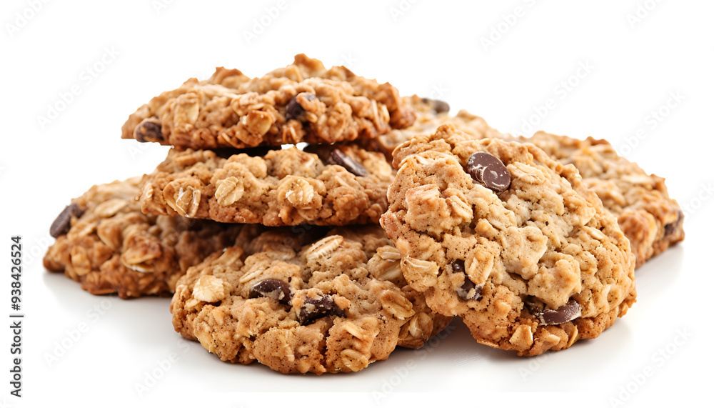 Oatmeal cookies isolated on white background Oatmeal cookies isolated on white background