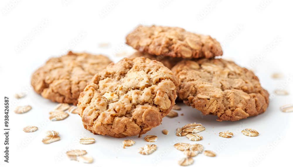 Oatmeal cookies isolated on white background Oatmeal cookies isolated on white background
