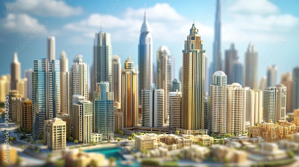 Obraz premium Urban development with sustainable practices