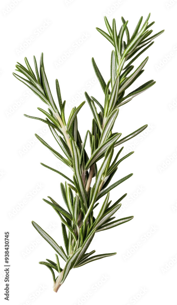 Fototapeta premium PNG Fresh rosemary sprig against a white background