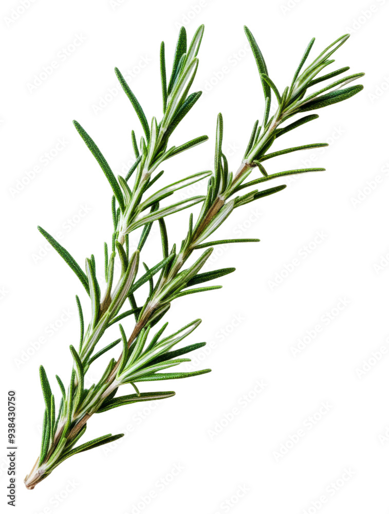 PNG Fresh rosemary sprig isolated on white background PNG Fresh rosemary sprig isolated on white background