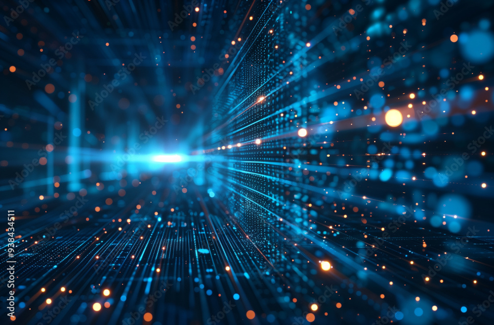 Fototapeta premium Flowing particles