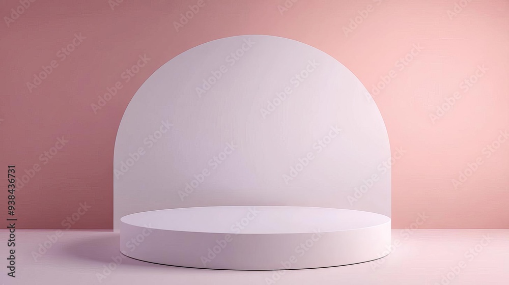 Circular 3D podium with smooth textures and subtle gradients, minimalist stage, modern presentation Circular 3D podium with smooth textures and subtle gradients, minimalist stage, modern presentation