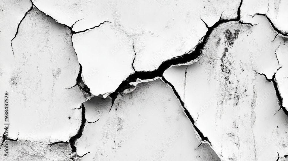 Cracked White Surface Texture - Abstract Background Cracked White Surface Texture - Abstract Background