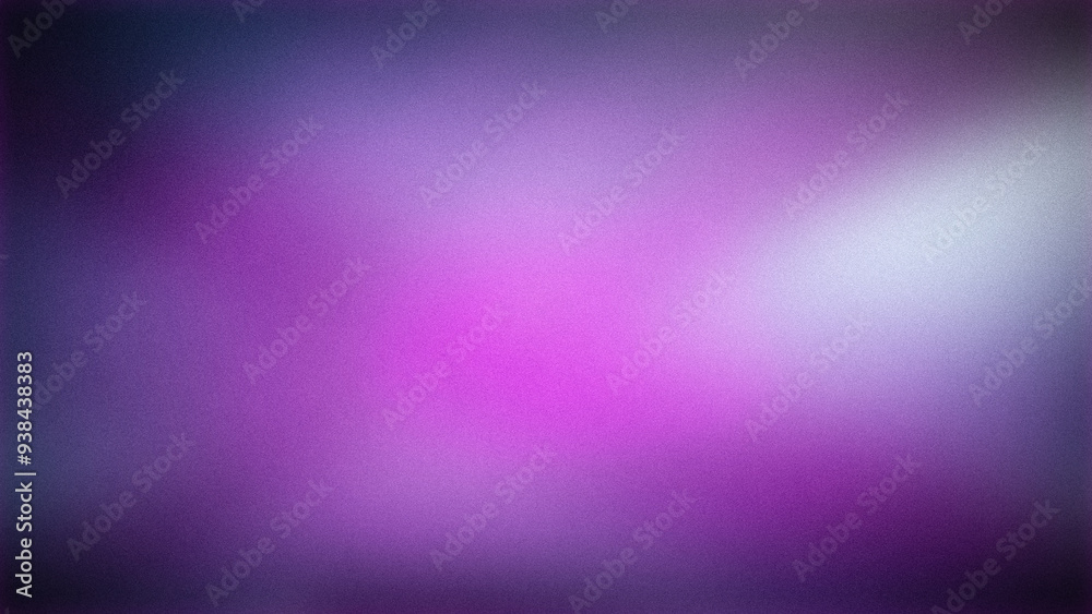 Fototapeta premium A vibrant, grainy 4K background featuring a purple and pink gradient with soft blue highlights. Perfect for creating modern, artistic wallpapers and banners