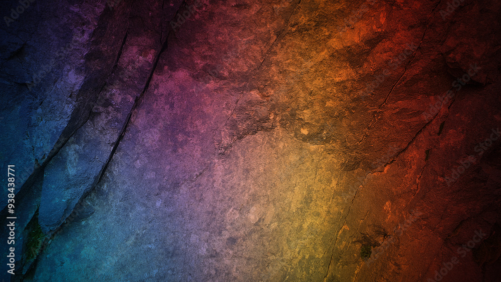 A 4K vibrant stone texture background with a stunning gradient of warm and cool colors, including blue, purple, red, orange, and yellow, perfect for creative projects A 4K vibrant stone texture background with a stunning gradient of warm and cool colors, including blue, purple, red, orange, and yellow, perfect for creative projects