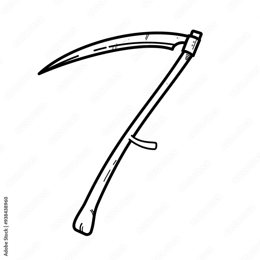 scythe, harvest - vector illustration scythe, harvest - vector illustration