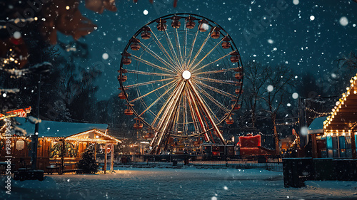 Ferris wheel in Christmas photo