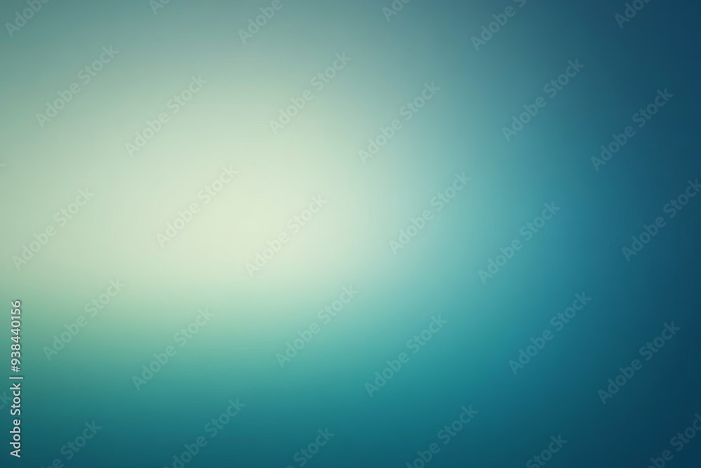 Obraz premium Gradient Header Web Banner with Blue and Green Shades, Minimalist Design with Soft Lighting and Blurred Edges
