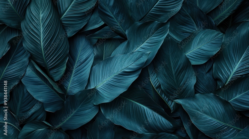 Obraz premium A close up of green leaves with a lot of detail