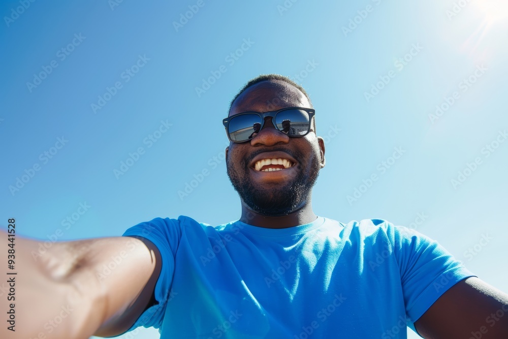 Outdoors fitness selfie featuring a man running with a phone, showcasing exercise and training in a blurred setting. Smiling individual captures the essence of a health influencer Outdoors fitness selfie featuring a man running with a phone, showcasing exercise and training in a blurred setting. Smiling individual captures the essence of a health influencer