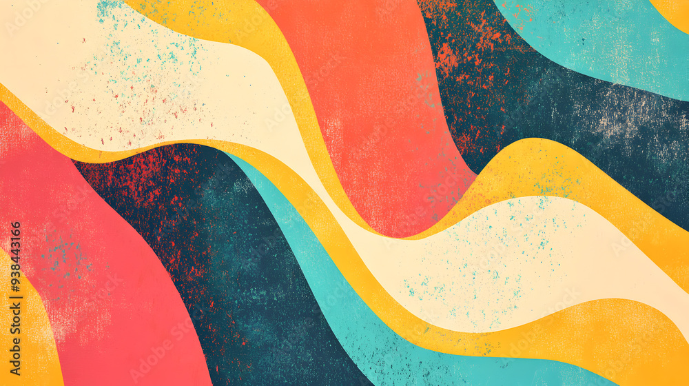 Abstract background with wavy lines and a retro feel. Abstract background with wavy lines and a retro feel.