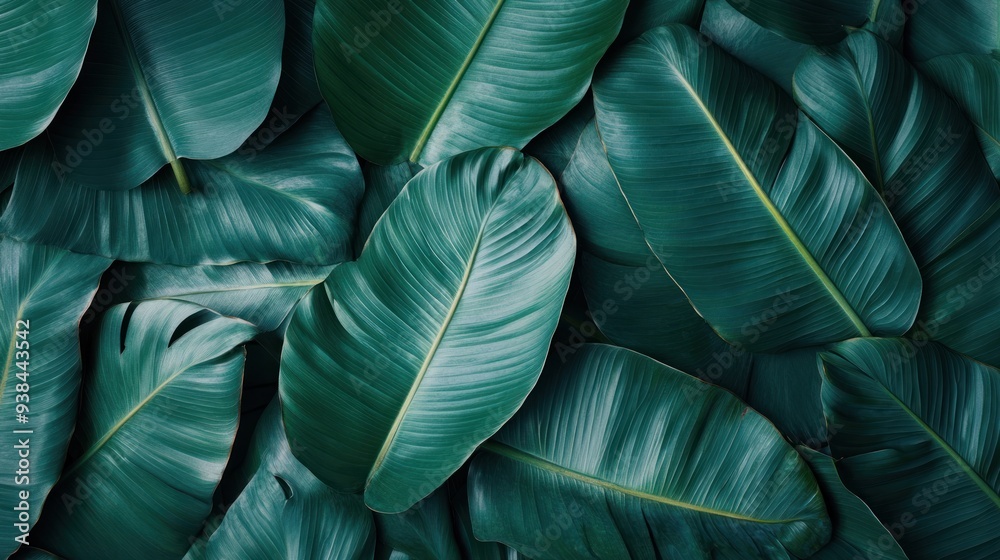 A close up of green leaves with a lush green background A close up of green leaves with a lush green background