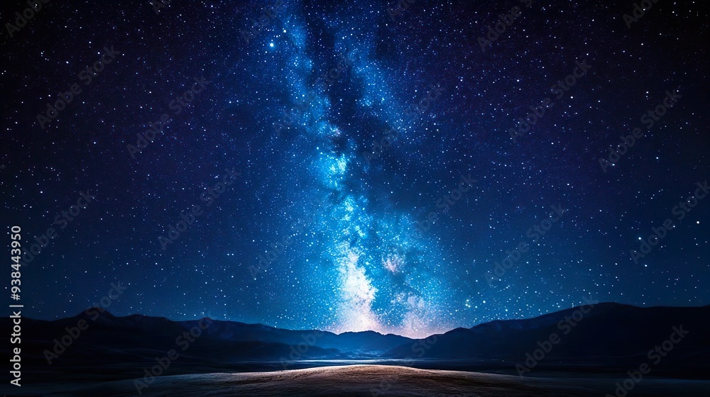 Fototapeta premium Spectacular view of the Milky Way under a starry night sky ideal for celestial backgrounds