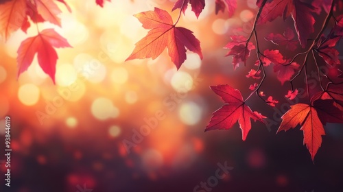 A close up of a leafy tree with red leaves