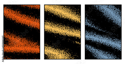 Set of 3 Abstract pattern. Illustration for printing on wall decorations. For use in graphics.