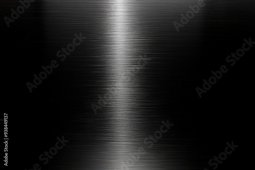 Black brushed polished metal plate or texture