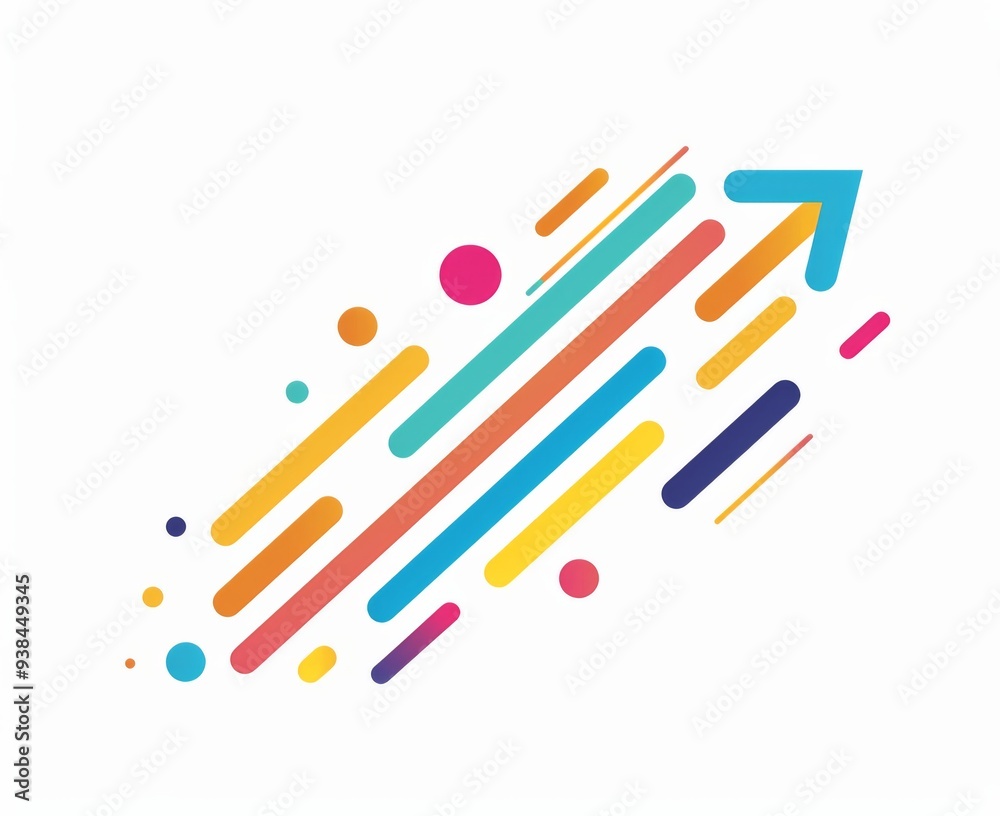 Right-Pointing Arrows with Colorful Lines on White Background Symbolizing Progress and Growth
Right-Pointing Arrows with Colorful Lines on White Background Symbolizing Progress and Growth
