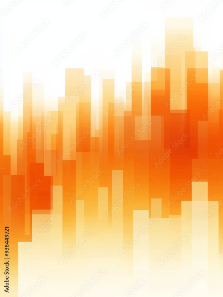 Orange and White Pixel Art-Style Background with Orange Gradient Design Orange and White Pixel Art-Style Background with Orange Gradient Design
