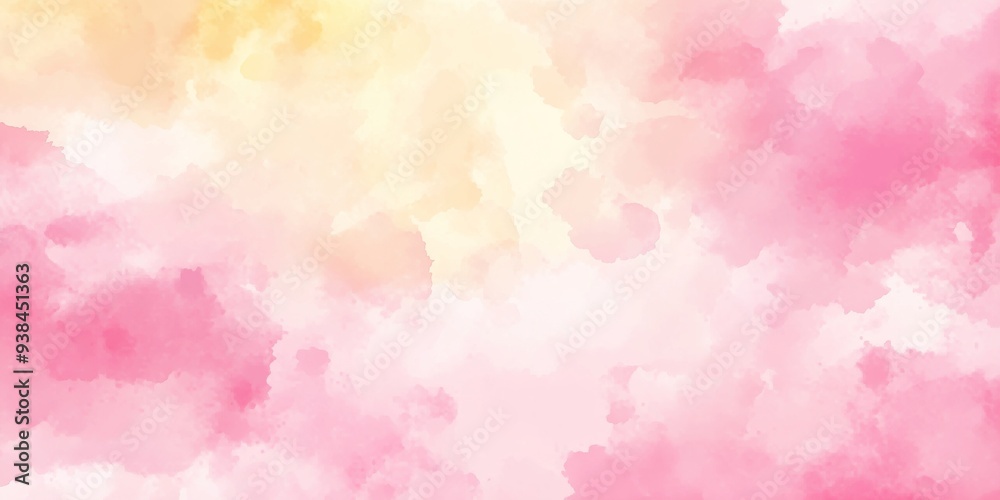 Dreamy Soft Pink and Yellow Abstract Watercolor Background Dreamy Soft Pink and Yellow Abstract Watercolor Background